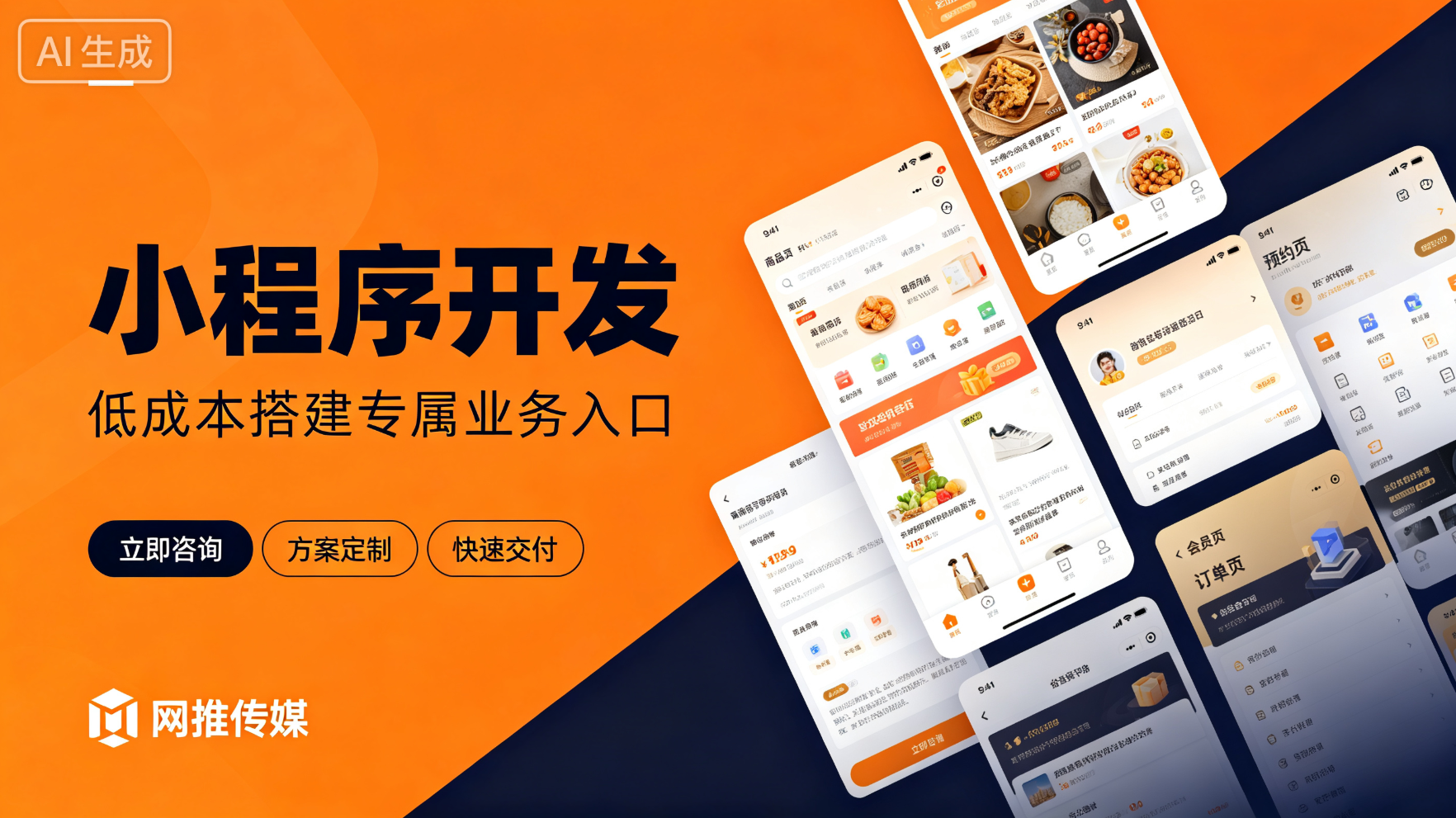 宜春小程序开发界面展示，包含预约与商城功能模块